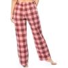 imageFruit of the Loom Womens Fleece Sleep Pajama Pant 2 PackHeather PinkBuffalo Check