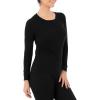 imageFruit of the Loom Womens Micro Waffle Premium Thermal Underwear Tee ShirtBlackBlack