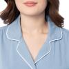 imageFruit of the Loom Womens Pipped Button Down Sleep SetAshley Blue