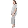 imageFruit of the Loom Womens Pipped Button Down Sleep SetLight Grey Heather