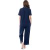 imageFruit of the Loom Womens Pipped Button Down Sleep SetNavy