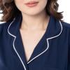 imageFruit of the Loom Womens Pipped Button Down Sleep SetNavy