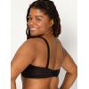 imageFruit of the Loom Womens Smooth Cotton TShirt Bra  UltraSoft Flexible and Invisible Under TeesBlack HueBlack Hue