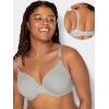imageFruit of the Loom Womens Smooth Cotton TShirt Bra  UltraSoft Flexible and Invisible Under TeesBlack HueGrey Heather