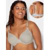imageFruit of the Loom Womens Smooth Cotton TShirt Bra  UltraSoft Flexible and Invisible Under TeesBlackWhiteGrey Heather