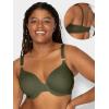 imageFruit of the Loom Womens Smooth Cotton TShirt Bra  UltraSoft Flexible and Invisible Under TeesDesert DuskGrey HeatherOlive