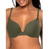 imageFruit of the Loom Womens Smooth Cotton TShirt Bra  UltraSoft Flexible and Invisible Under TeesDesert DuskGrey HeatherOlive