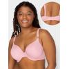 imageFruit of the Loom Womens Smooth Cotton TShirt Bra  UltraSoft Flexible and Invisible Under TeesGrey HeatherBlushing Rose