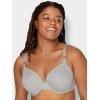 imageFruit of the Loom Womens Smooth Cotton TShirt Bra  UltraSoft Flexible and Invisible Under TeesGrey HeatherBlushing Rose