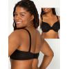 imageFruit of the Loom Womens Smooth Cotton TShirt Bra  UltraSoft Flexible and Invisible Under TeesSand Black Hue