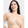 imageFruit of the Loom Womens Smooth Cotton TShirt Bra  UltraSoft Flexible and Invisible Under TeesSand Black Hue