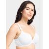 imageFruit of the Loom Womens Smooth Cotton TShirt Bra  UltraSoft Flexible and Invisible Under TeesWhiteBlack Hue