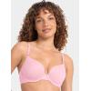 imageFruit of the Loom Womens Smooth Cotton TShirt Bra  UltraSoft Flexible and Invisible Under TeesWhiteBlushing Rose
