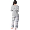 imageFruit of the Loom Womens Sueded Jersey Crew Top and Fleece Pant Sleep SetGrey HeatherNordic Snow