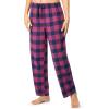 imageFruit of the Loom Womens Waffle VNeck Top and Flannel Pant Sleep SetNavyPink Plaid