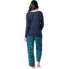imageFruit of the Loom Womens Waffle VNeck Top and Flannel Pant Sleep SetNavyStarry Snowflakes