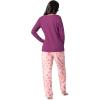 imageFruit of the Loom Womens Waffle VNeck Top and Flannel Pant Sleep SetPurpleFluffy Trees