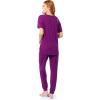 imageFruit of the Loom womens Breathable Short Sleeve Top and Jogger Pant Sleep Pajama SetBoysenberry