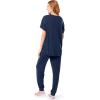 imageFruit of the Loom womens Breathable Short Sleeve Top and Jogger Pant Sleep Pajama SetMidnight Blue