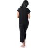 imageFruit of the Loom womens Dolman Sleeve and Cropped Pant Sleep SetBlack