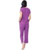 imageFruit of the Loom womens Dolman Sleeve and Cropped Pant Sleep SetFuchsia