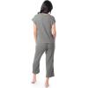 imageFruit of the Loom womens Dolman Sleeve and Cropped Pant Sleep SetGrey