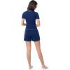 imageFruit of the Loom womens Energize Short Sleeve Tee and Shorts Sleep Pajama SetNavy