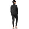 imageFruit of the Loom womens High Neck Quarter Zip Top and Legging Thermal SetBlack
