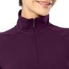 imageFruit of the Loom womens High Neck Quarter Zip Top and Legging Thermal SetPurple