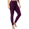 imageFruit of the Loom womens High Neck Quarter Zip Top and Legging Thermal SetPurple