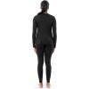 imageFruit of the Loom womens High Neck Top and Legging Thermal SetBlack