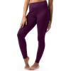 imageFruit of the Loom womens High Neck Top and Legging Thermal SetPurple