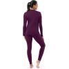 imageFruit of the Loom womens High Neck Top and Legging Thermal SetPurple