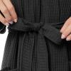 imageFruit of the Loom womens Lightweight Waffle Knit Kimono RobeBlack