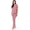 imageFruit of the Loom womens Short Sleeve Tee and Pant 2 Piece Sleep SetAntique Heather Blush
