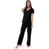 imageFruit of the Loom womens Short Sleeve Tee and Pant 2 Piece Sleep SetBlack