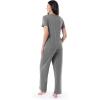 imageFruit of the Loom womens Short Sleeve Tee and Pant 2 Piece Sleep SetHeather Grey