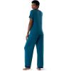 imageFruit of the Loom womens Short Sleeve Tee and Pant 2 Piece Sleep SetTurquoise