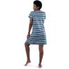 imageFruit of the Loom womens Super Soft and Breathable Sleep ShirtBlue Stripe
