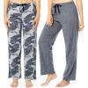 imageFruit of the Loom Womens Fleece Sleep Pajama Pant 2 PackHeather GreyCamo