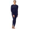 imageFruit of the Loom womens High Neck Top and Legging Thermal SetBlue
