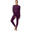 imageFruit of the Loom womens High Neck Top and Legging Thermal SetPurple