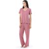 imageFruit of the Loom womens Short Sleeve Tee and Pant 2 Piece Sleep SetAntique Heather Blush