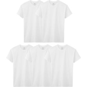 imageFruit of the Loom Boys Eversoft Cotton Undershirts T Shirts ampamp Tank TopsT Shirt  Boys  5 Pack  White