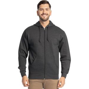 imageFruit of the Loom Eversoft Fleece Full Zip Hoodie SweatshirtBlack Heather Full Zip