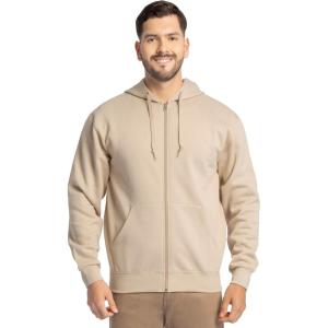 imageFruit of the Loom Eversoft Fleece Full Zip Hoodie SweatshirtKhaki Heather Full Zip