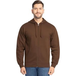 imageFruit of the Loom Eversoft Fleece Full Zip Hoodie SweatshirtWarm Mocha Full Zip