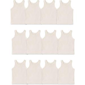 imageFruit of the Loom Girls Undershirts Camis ampamp TanksToddler Tank  12 Pack  Natural Cotton