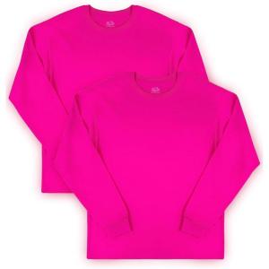 imageFruit of the Loom Mens Eversoft Cotton Long Sleeve T Shirts Breathable ampamp Moisture Wicking with Odor ControlLong Sleeve  Cyber Pink