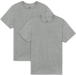imageFruit of the Loom Mens Eversoft Cotton T Shirts Breathable ampamp Moisture Wicking with Odor Control Sizes S4x2 Pack Grey Heather